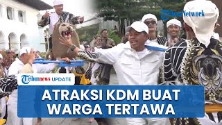 Atraksi Unik Dedi Mulyadi Manggul Sisingaan Sambil Joget Bikin Warga Tertawa, Sorak Sorai Menggema