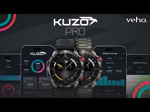 Veho Kuzo Pro Sports Smartwatch with GPS (VSW-004-PRO-B)