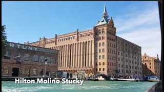 Ride past Venetian Islands to reach Hilton Molino Stucky