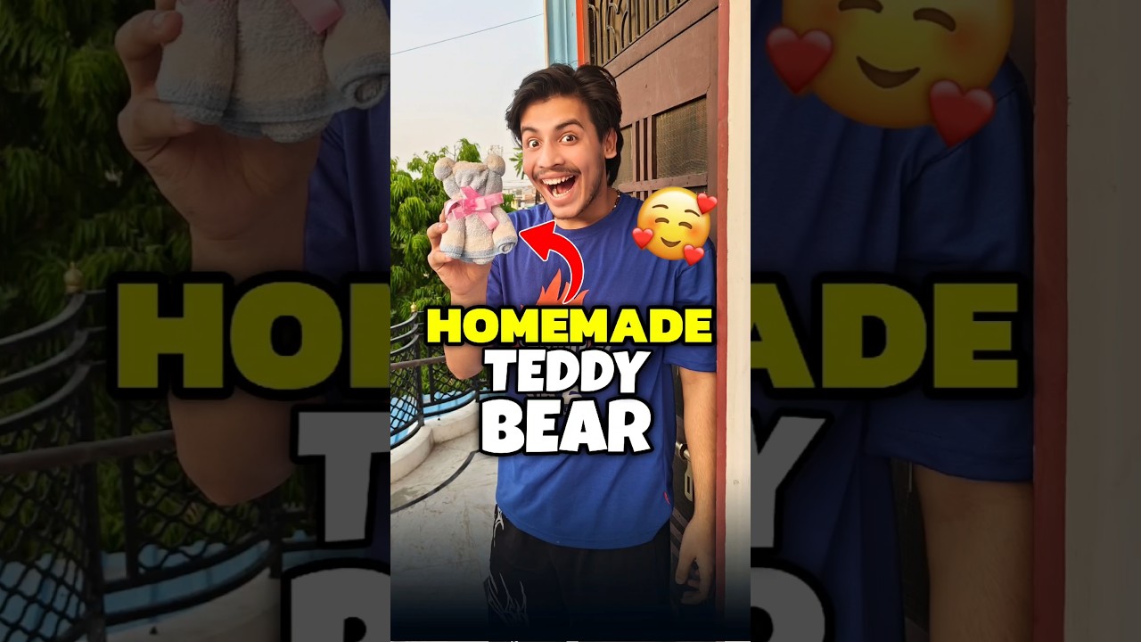 Caty Ka Homemade Teddy Bear 🧸💀 #shorts #minivlog #ashortaday #vlog #tranding #cats #cat