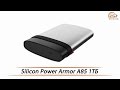 Жесткий диск Silicon Power 2.5" USB 3.2 1TB Armor A85 защита IP68 Metal Silver SP010TBPHDA85S3S - відео