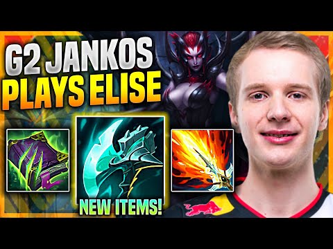 JANKOS ELISE WITH NEW ITEM NIGHT HARVESTER! - G2 Jankos Plays Elise JUNGLE vs Sylas! | Preseason 11