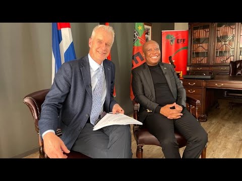 Julius Malema speaking to Stephen Sackur from BBCHARDtalk