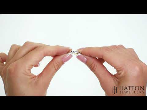 9ct Yellow Gold 0.12ct Diamond & 0.16ct Blue Sapphire Eternity Ring