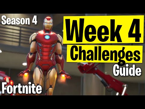ALL WEEK 4 Challenges - Full Guide (Season 4) - Fortnite