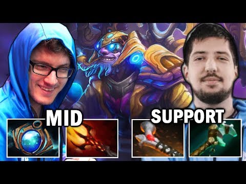 how MIRACLE & W33 deal with Counterpick — MID & SUPPORT Tinker Dota2