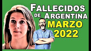 Figuras Fallecidas de Argentina en Marzo del 2022