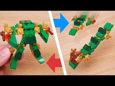 Micro LEGO brick dragon transformer mech -  God Dragon #LEGO #MOC #mech #レゴ #レゴ変形ロボ #레고변신로봇