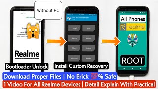 Realme All Devices | Unlock Realme Bootloader | Install Custom Recovery | Root Realme Without PC