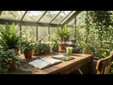 Deep Focus  Peaceful Botanical Greenhouse Desk & Nature Lo-Fi (No Lyrics)