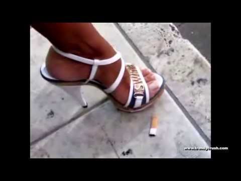 Candid camera High Heels Sandals 001V T14 Natural Nail Polish French White (1)