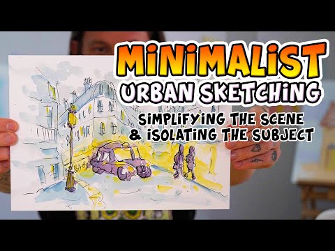 Learn Minimalist Urban Sketching - Isolating the Subject & Simplify the Scene | Sketchy Brett