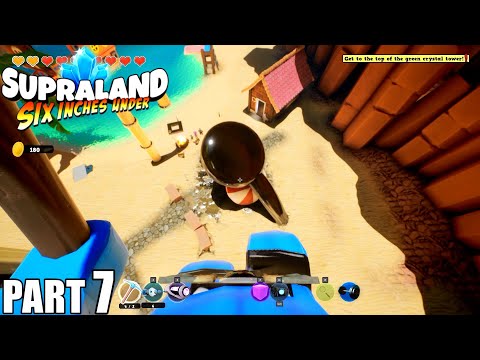 Supraland Six Inches Under Walkthrough Gameplay Part 7 - Green crystal tower / PC