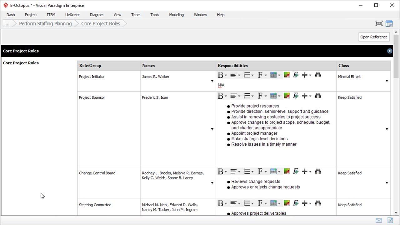 Staffing Plan Template - Project Management
