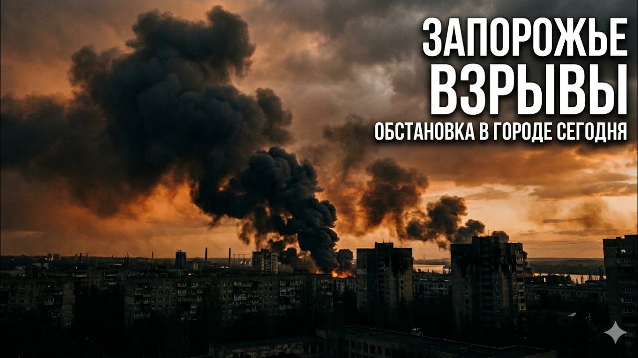 Запорожье ВЗРЫВЫ В ГОРОДЕ!!!СТОЛБ ДЫМА ПОЖАР 🔥 15.05.2026
