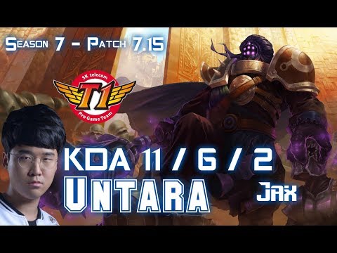 SKT T1 Untara JAX vs CAMILLE Top - Patch 7.15 KR Ranked