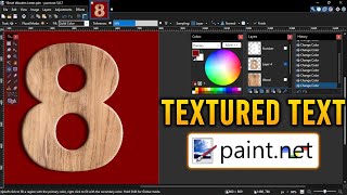 How To Fill Text With Image In Paint.Net - Wooden Textured Text Design.