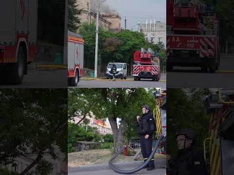 Video Thumbnail: Emergency responders killed after Russian strike in Kharkiv