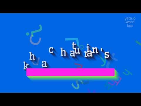 How to say "khachaturian's"! (High Quality Voices)