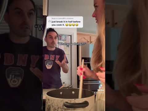 Breaking Pasta in front of my Italian Husband #shorts