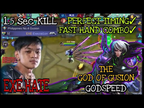 EXE.HATE 1.5 SEC KILL PERFECT TIMING + FAST HAND COMBO = GOD OF GUSION..THE FAST GUSION USER FROM PH