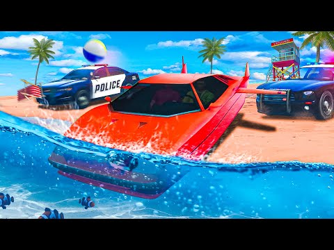 Trolling cops with a Submarine Car in GTA 5 RP!