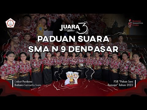 PENAMPILAN PERDANA | Paduan Suara SMAN 9 Denpasar Juara 3 di PSR Kota Denpasar 2023