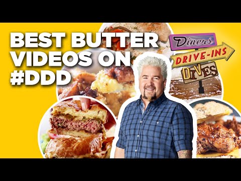 Craziest #DDD Butter Videos with Guy Fieri | Diners, Drive-Ins and Dives | Food Network