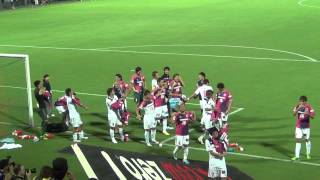 選手全員で吉野ユニ着用するセレッソ選手＠NACK5　大宮×C大阪 2013/8/17