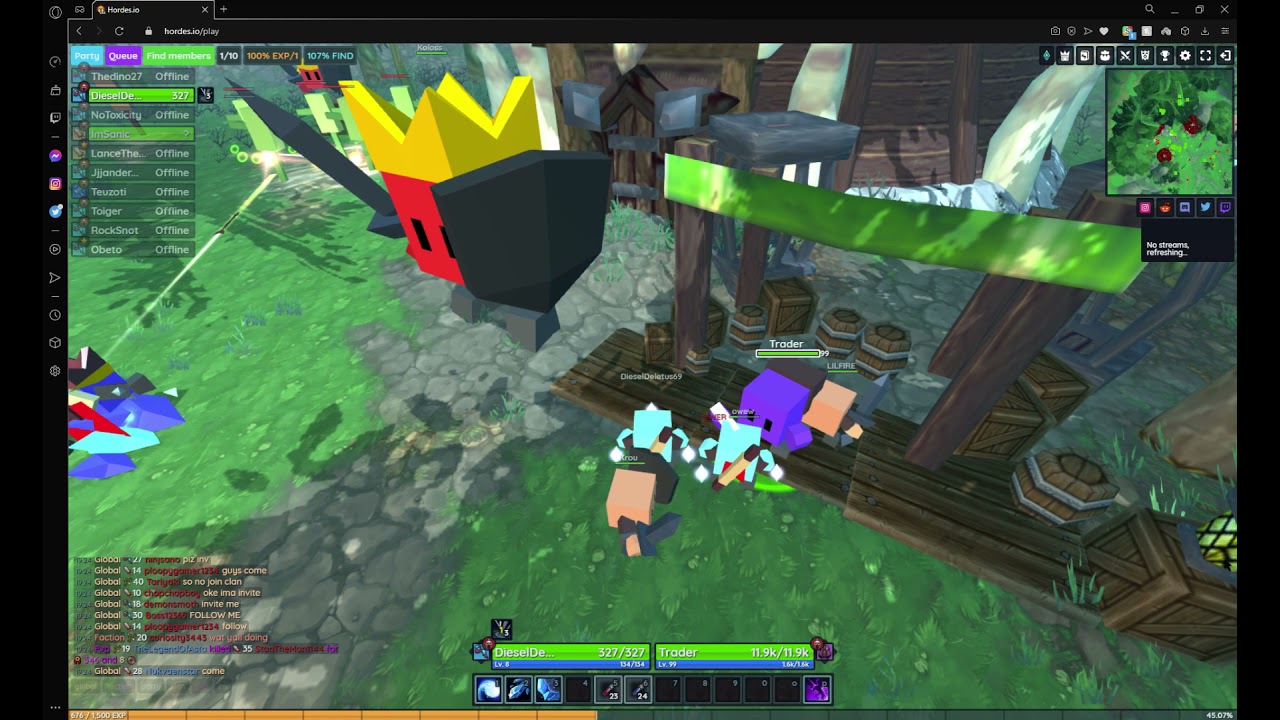 Begginers Guide for hordes.io (how to get items from the merchant) (how to get new skills)