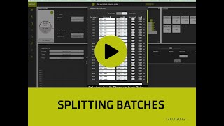 Splitting batches EN