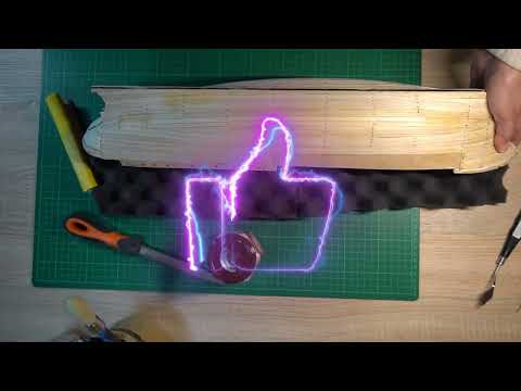 HMS ENDURANCE#OCCRE Ep.11/ Filing, sanding the hull and placement of the second lining.