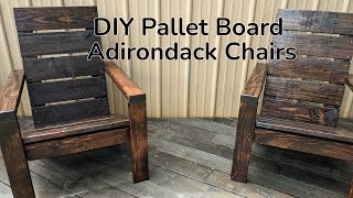 DIY Pallet Board Adirondack Chairs