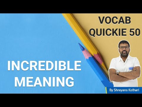 Incredible Meaning in Hindi | Learn Vocabulary | Vocabulary Words English Learn