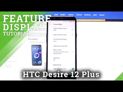 High Contrast Text – Additional Display Features on HTC Desire 12 Plus