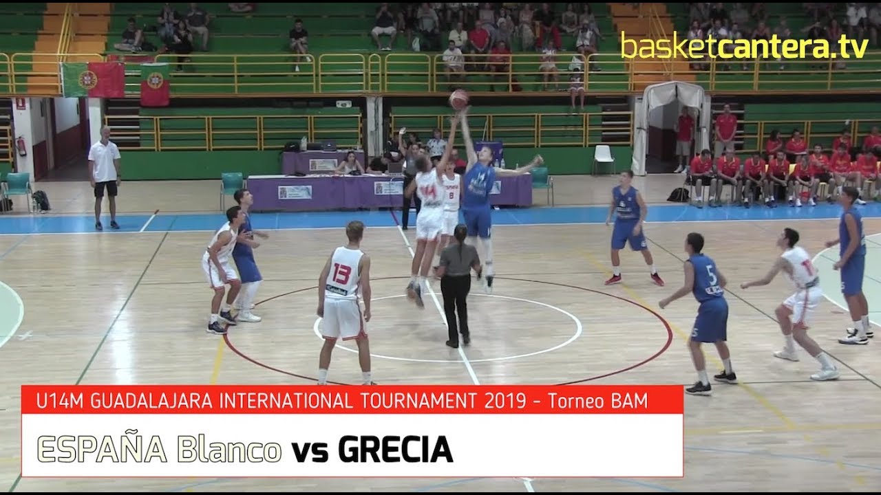 U14M - ESPAÑA Blanco Vs GRECIA. Torneo Internacional Infantil BAM 2019 (BasketCantera.TV)