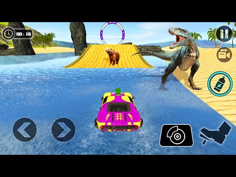 Floating Water Surfer Car Driving - Beach Racing - Android iOS Gameplay