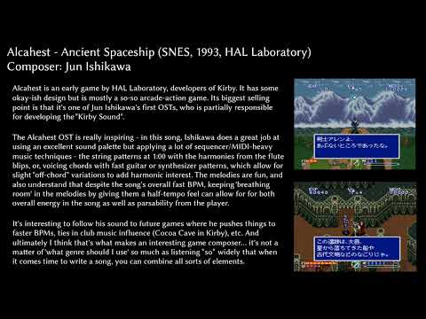 melos's vgm picks 022 - Alcahest - Ancient Spaceship (SNES, 1993, HAL Laboratory)