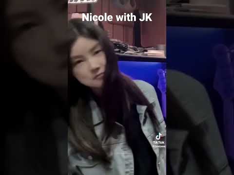 Nicole’s wearing jungkook’s jacket 😳 #bts #jungkook