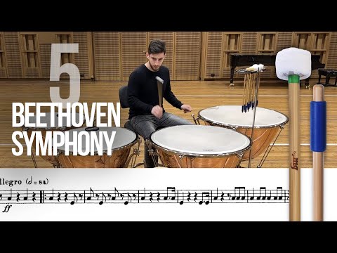 Orchestral Excerpts Timpani sheet - BEETHOVEN 5 Symphony Allegro #mallets #timpani #beethoven