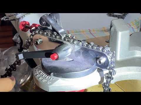 Oregon 310-120 Mini bench grinder review and chain sharpening in 4k 60FPS