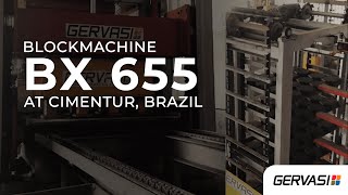 Gervasi Concrete Block Machine Bx 655 at Cimentur Brazil.