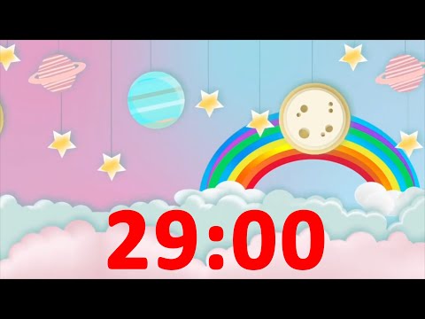 29 Minute Timer with Music for Children, Kids, Classroom - Countdown Video & Satisfying