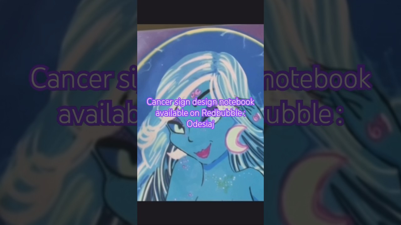 Cancer design notebook 🌙 ♋️ #redbubble #notebook #art #redbubbleproducts #shorts #cancerhoroscope