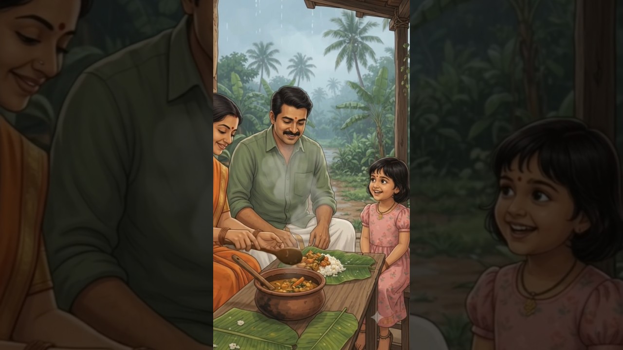 A Rainy day by the village pond family,food and togetherness #viral  #shortvideo