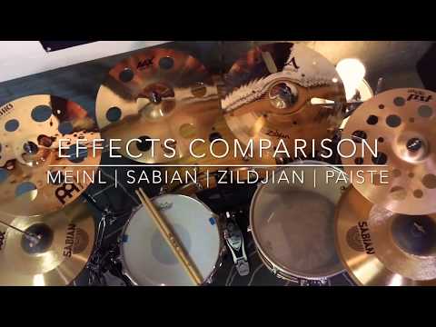 Effects Cymbal Comparison - Meinl Trash | Sabian AAX Ozone | Zildjian A Efx | Paiste PSTX