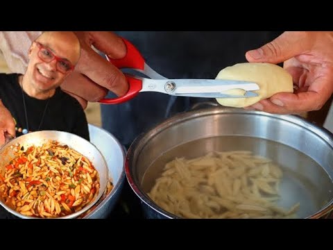 PASTA FRESCA CON LE FORBICI alle verdure e pomodoro