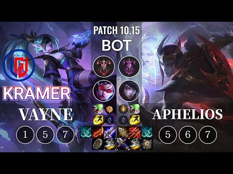 LGD Kramer Vayne vs Aphelios Bot - KR Patch 10.15