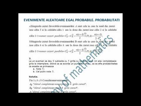 X-Statistica si probabilitati -Probabilitati-Master level