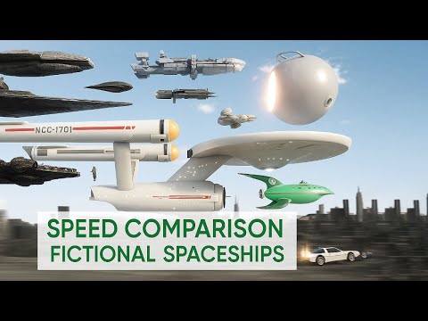 SPEED/SIZE COMPARISON 3D | Fictional SPACESHIPS 🛸